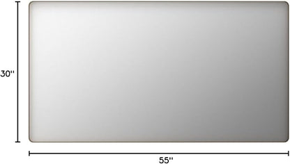LOAAO 55”X30” Gold Bathroom Mirror, Rounded Rectangle Gold Frame Mirror - Image 9