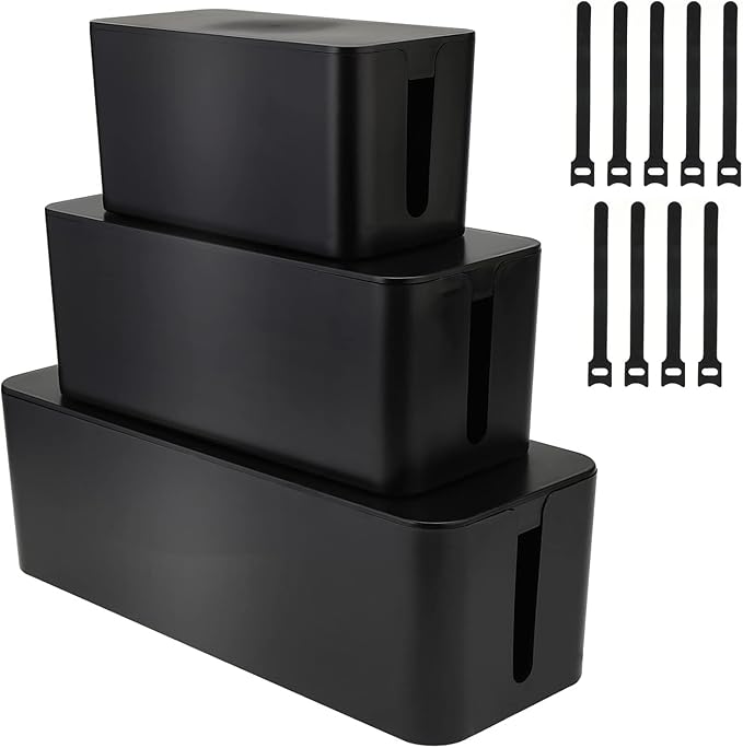 YaeCCC Cable Management Organizer Box Power Strips Hider Power Cords Hider by YaeCCC
