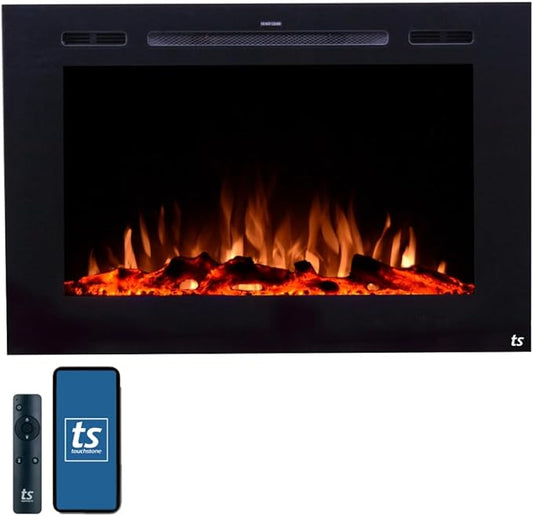 Touchstone Smart Electric Fireplace-The Forte 40" Recessed Mounted-30 Realistic by TouchstoneHomeProducts