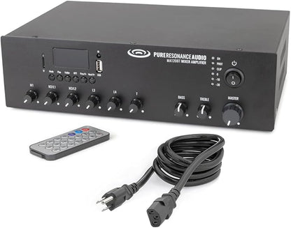 Pure Resonance Audio MA120BT 120W 7-Channel Bluetooth Mixer Amplifier by Pure+Resonance+Audio