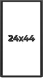 24x44 Shadow Box Frame Black | 1 Inch Deep Solid Wood Shadowbox Display Frame | by CustomPictureFrames