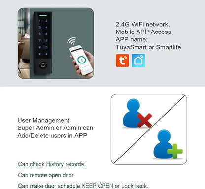 MENGQI-CONTROL WiFi Remote Manage IP66 Watreproof Access Control Keypad 600lbs - Image 3