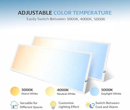 2X4 LED Flat Panel Light with Emergency Battery Backup, 50W 3000K/4000K/5000K - Image 6
