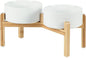 Ceramic Raised Double Bowls Set by Havniva