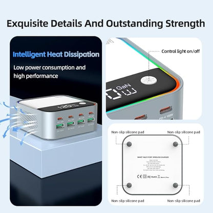 8-Port USB C Charging Station 120W, GaN Fast Charger Block - Image 7