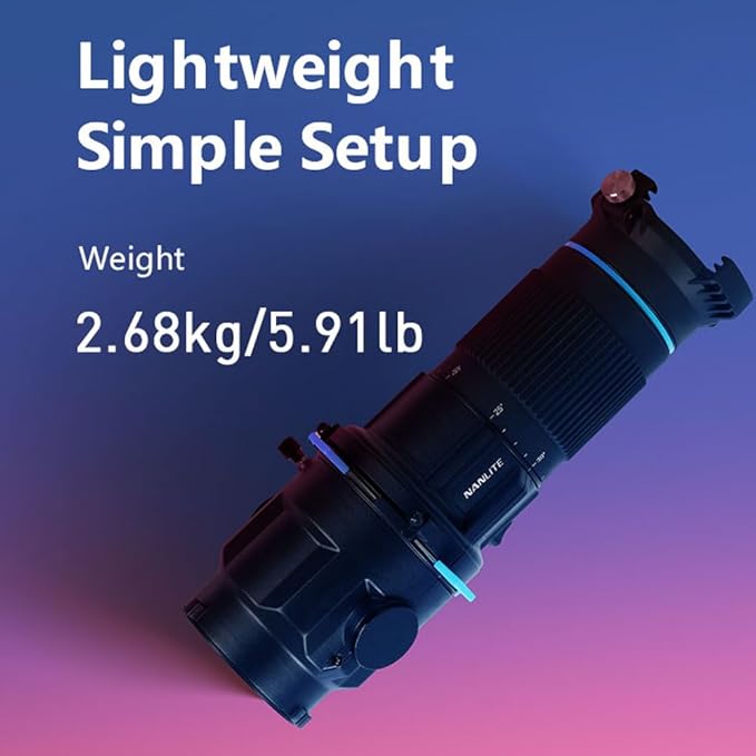 NANLITE Bowens Mount Projection Attachment 25°-45° Optical Snoot Photography - Image 3