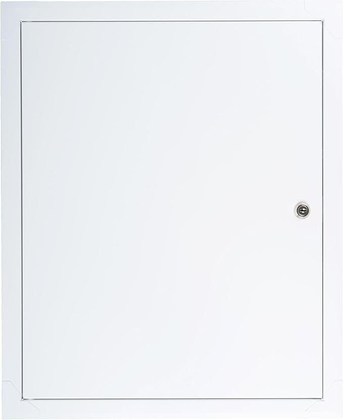 16" x 20" Lockable White Metal Access Panel. Service Shaft Door Panel - Image 2