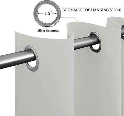 Easy-Going Blackout Curtains for Bedroom, Solid Thermal Insulated Grommet and - Image 5