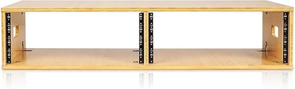 Sound Town DIY 2 x 4U Studio Rack, Solid Carbonized Bamboo, - Image 2