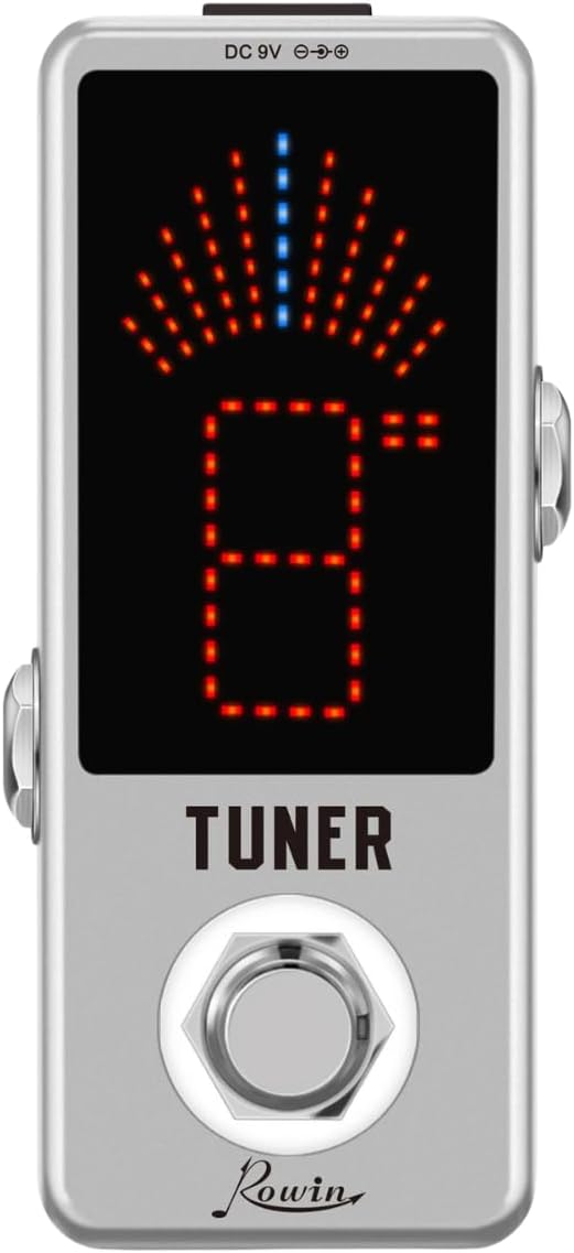 Rowin High Precision Guitar Chromatic Tuner Pedal Ture Bypass by Rowin