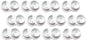Heavy Duty Solid Metal Pole Socket Set, 1-3/8'', Matte White, 12 Pairs, Made in Taiwan