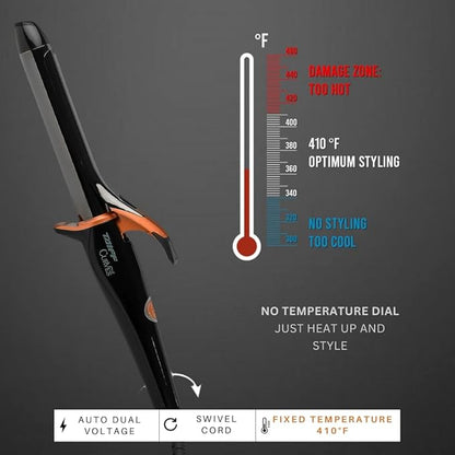 TAIFF Curves Professional Black Titanium Curling Iron – High-Performance Hair - Image 3