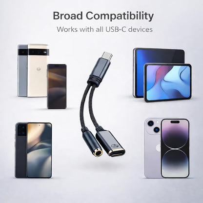 Mizi [2025 Upgraded USB-C to 3.5mm Headphone & Charger Adapter – 2-in-1 Type-C - Image 7