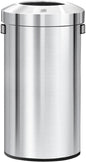 EKO 32-Gallon Round Stainless Steel Open Top Trash Can, Large Commercial Waste by EKO