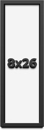 8x26 Shadow Box Frame Black | 1 Inch Deep Solid Wood Shadowbox Display Frame | by CustomPictureFrames
