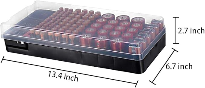 LUEXBOX Battery Organizer Storage Case Holder - Image 2