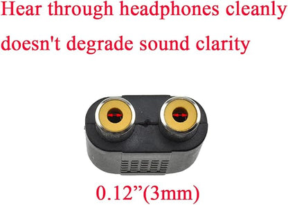 HAHIYO 3 RCA F-2x3.4 RCA F Stereo Plug Interconnect Audio One Male 3.4mm Two - Image 3