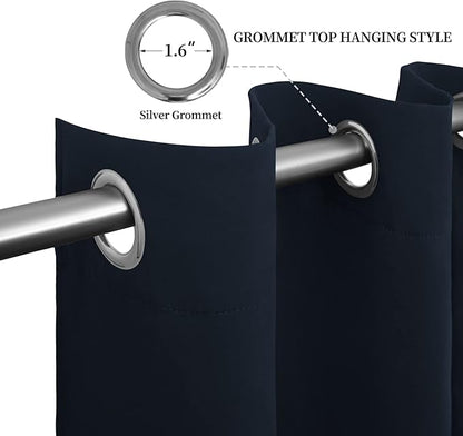 Easy-Going Blackout Curtains for Bedroom, Solid Thermal Insulated Grommet and - Image 5