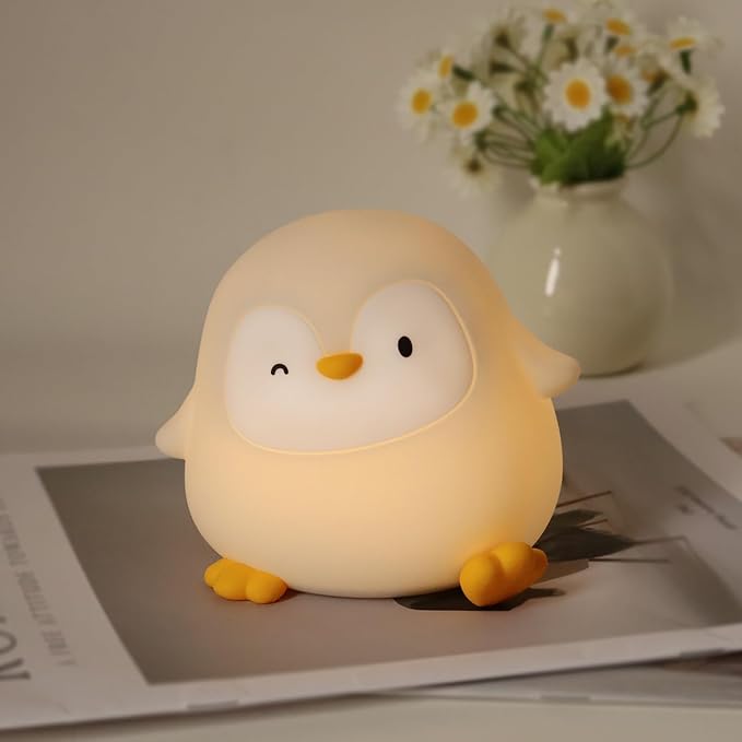Rytinazzz Penguin Night Light, 50-Hour Battery & Pat Control, Squishy Silicone by Rytinazzz