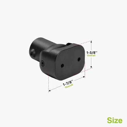 Naiture Shower Curtain Rod Single Swivel Flange or Bracket, Black | Solid Zinc Alloy, Fits 1" OD Shower Rods, Ideal for Sloped Ceilings & Corner Showers, Rustproof, Permanent Installation