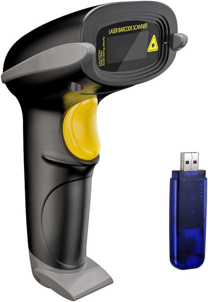 NADAMOO Wireless Barcode Scanner 328 Feet Transmission Distance USB Cordless 1D by NADAMOO
