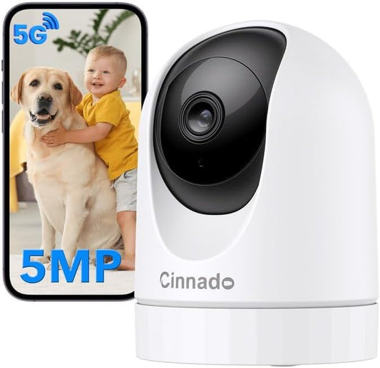 Cinnado 5MP Security Camera Indoor-5G/2.4G Dual WiFi Cameras by Cinnado