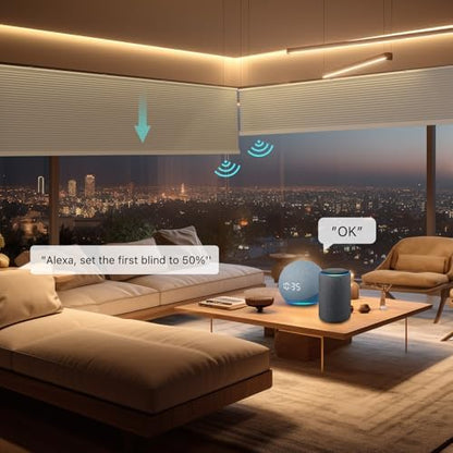 thirdreality zigbee smart blind gen2, motorized 100% blackout shown in use