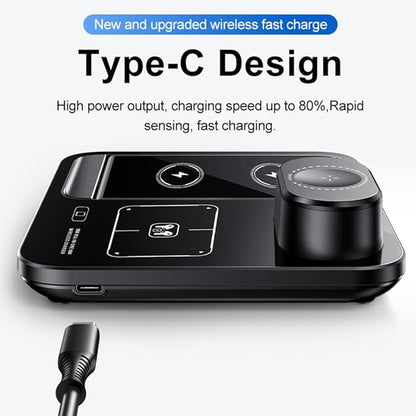 IHAO 3in1 Auto-Rising Wireless Charging Station 15W Fast Charge Ultra-Slim - Image 8