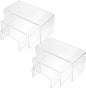 Chuangdi 2 Sets Acrylic Display Risers, Product Stand, Jewelry Display Riser by Chuangdi