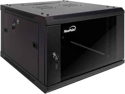 NavePoint 6U Server Cabinet Wall Mount Rack Enclosure Includes 2 Fans, Locking - Image 5