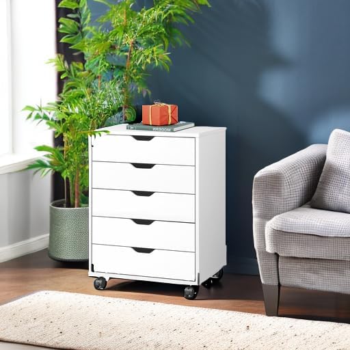 DEVAISE 5-Drawer Chest, Wood Storage File Cabinet - Image 5