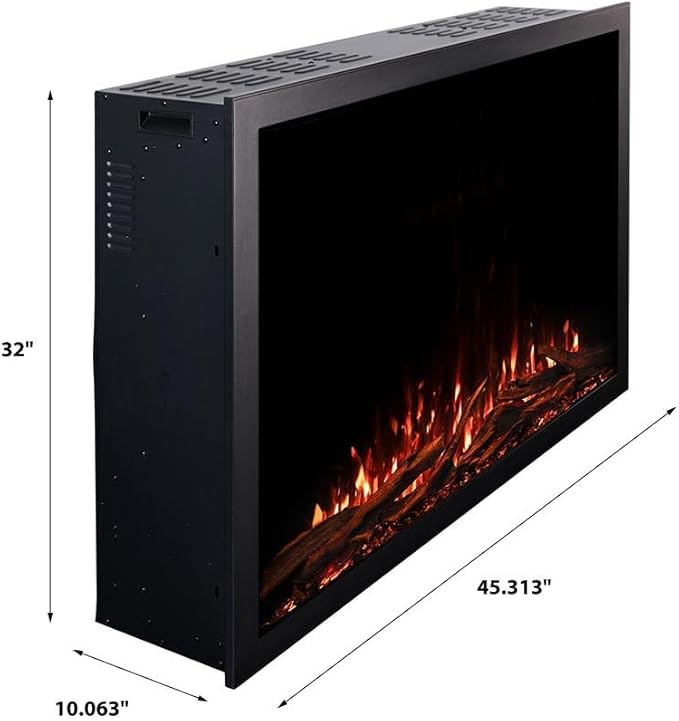 Modern Ember Highmark Traditional 44 Inch Built-in Smart Electric Fireplace - Image 9
