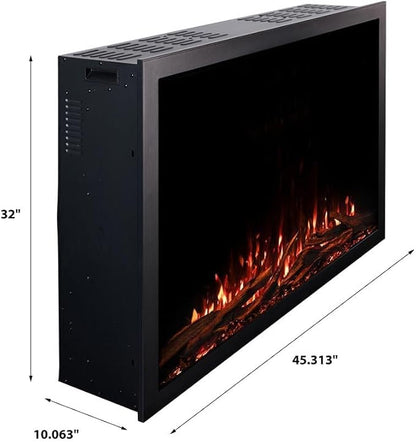Modern Ember Highmark Traditional 44 Inch Built-in Smart Electric Fireplace - Image 9