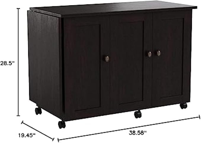 Sauder Miscellaneous Storage Easy Rolling Sewing and Craft Table/Cart/ Pantry - Image 7