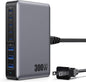 USB C Charger 300W USB C Charger Block, 8-Ports GaN IV Fast Charging Station Hub by GKUTW