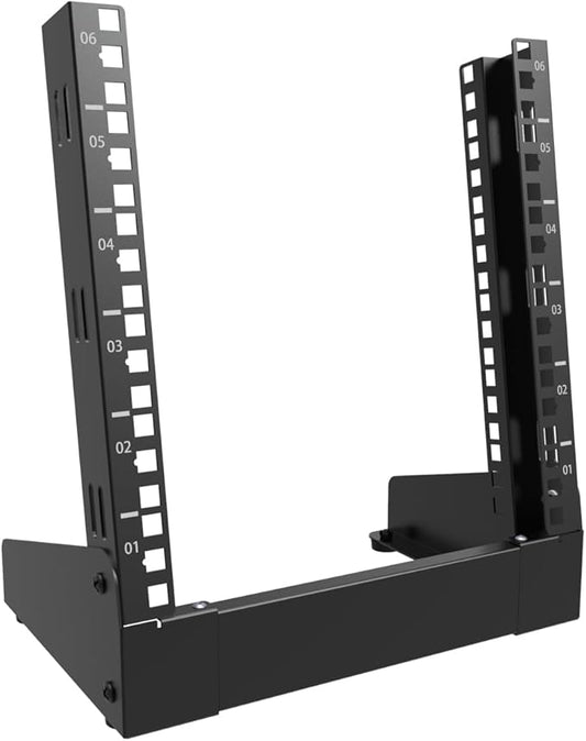 QiaoYoubang 6U Small Desktop Network Rack, 10 inch Mini Open Frame Desktop by Followme