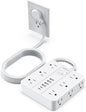Power Strip Surge Protector 10ft Extension Cord, SMNICE Flat Plug by SMNICE