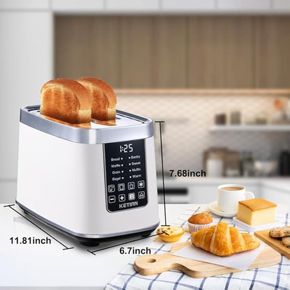 Smart Touch Screen Toaster 2 Slice, KETIAN Automatic Digital Stainless Steel - Image 6