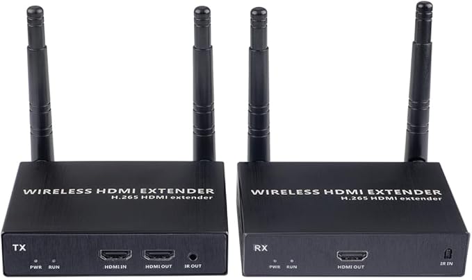 EXVIST 100M 4K@FPS HDMI Wireless Extender Transmitter Receiver W/HDMI Loop-Out by EXVIST