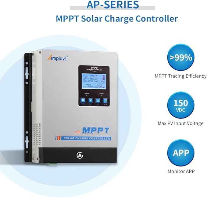 40A Solar Panel Charge Controller MPPT, Solar Battery Regulator 12v 24v 36v 48v - Image 2
