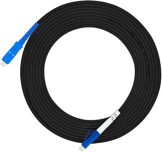 Jeirdus 300M LC to SC Outdoor Armored Simplex 9/125 SM Fiber Optic Cable Jumper by Jeirdus