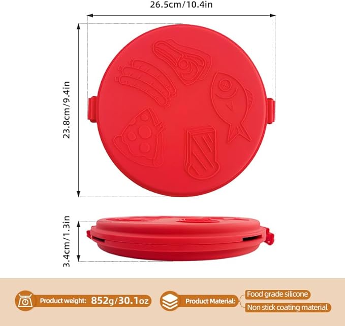 9.5inch 5-in-1 Microwave Grill Pan, Grilled Cheese, Large Toastie Sandwich Maker - Image 6