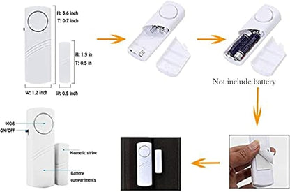 10 Pack Window Alarm Door Magnetic Sensor Alarm - Image 2