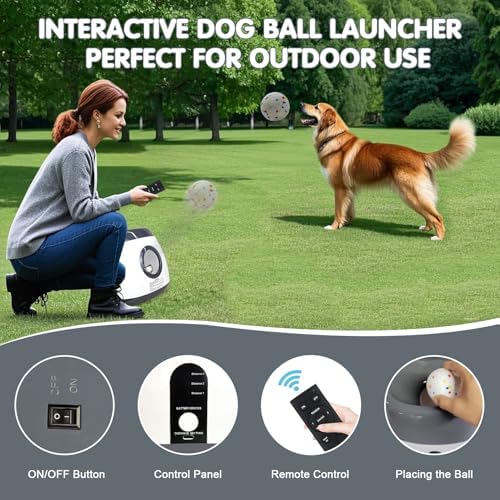 mekaple automatic dog ball launcher, upgraded interactive dog, package contents