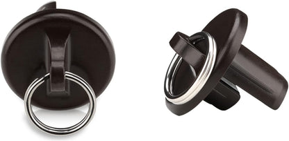 Sun Shade Parts Replacement Parts End Cap with Ring,Double Strength | Weather Resistance,Compatible with Coolaroo Exterior Roller Shade Blinds(Brown,1 Pair)