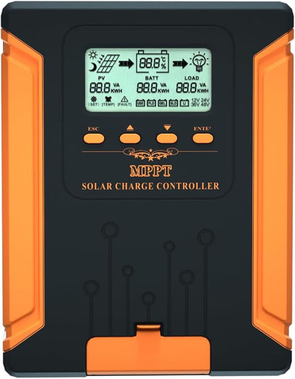 120A 180V MPPT Solar Charge Controller 12V/24V/36V/48V Auto, Heat-Dissipating by iSunergy