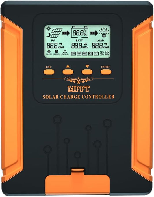 50A 180V MPPT Solar Charge Controller 12V/24V/36V/48V Auto, Heat-Dissipating by iSunergy
