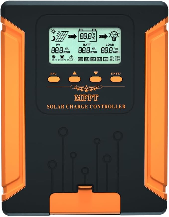 100A 180V MPPT Solar Charge Controller 12V/24V/36V/48V Auto, Heat-Dissipating by iSunergy