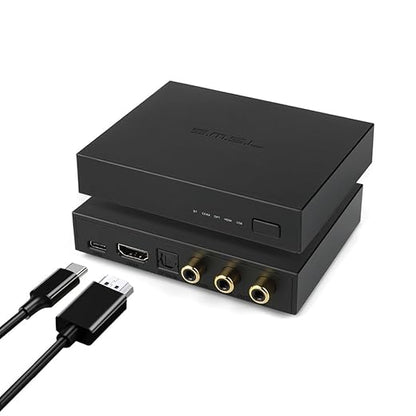 SMSL PS100 Digital to Analog Audio Converter, USB/Optical/Coaxial/HDMI ARC to by AOSHIDA