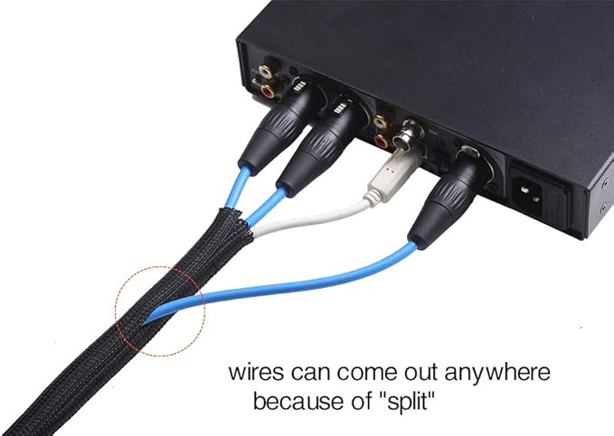 Alex Tech 25ft - 1 inch Cord Protector Wire Loom Tubing Cable Sleeve Split - Image 3